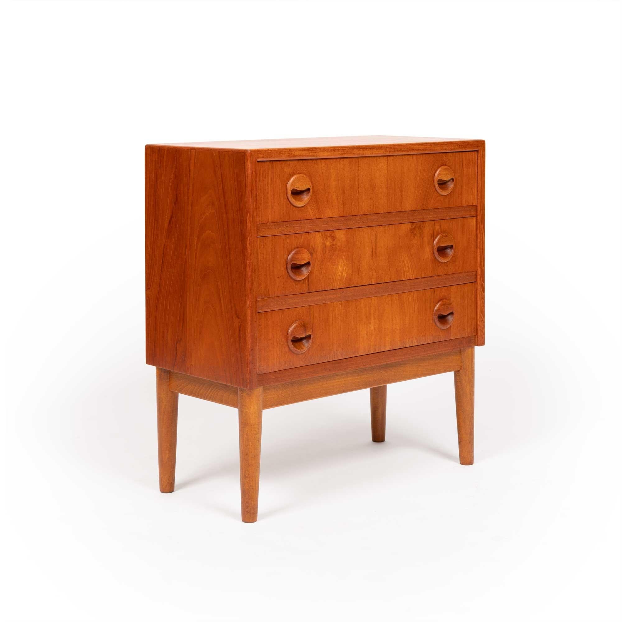 Mid-Century Modern Danish Mid-Century Teak Three-Drawer Chest 1960s