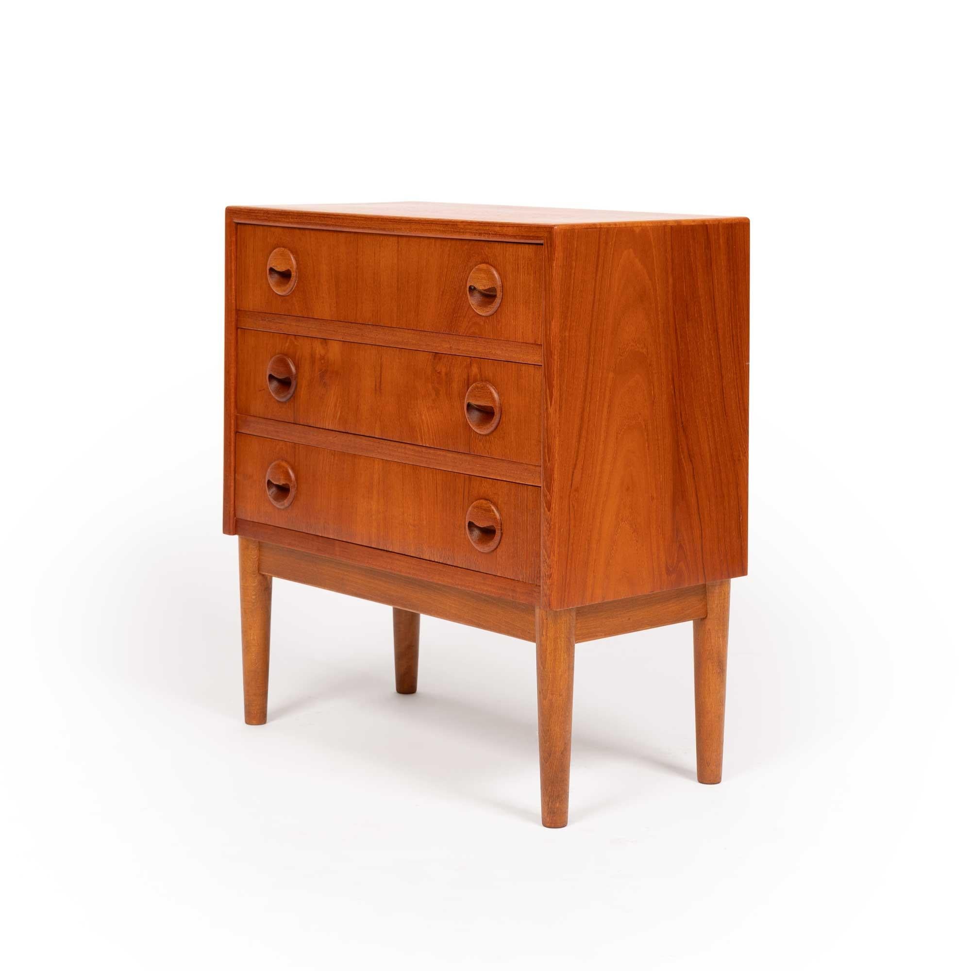 20th Century Danish Mid-Century Teak Three-Drawer Chest 1960s