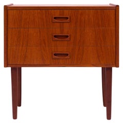 Danish Mid-Century Teak Three Drawer Chest 1960s