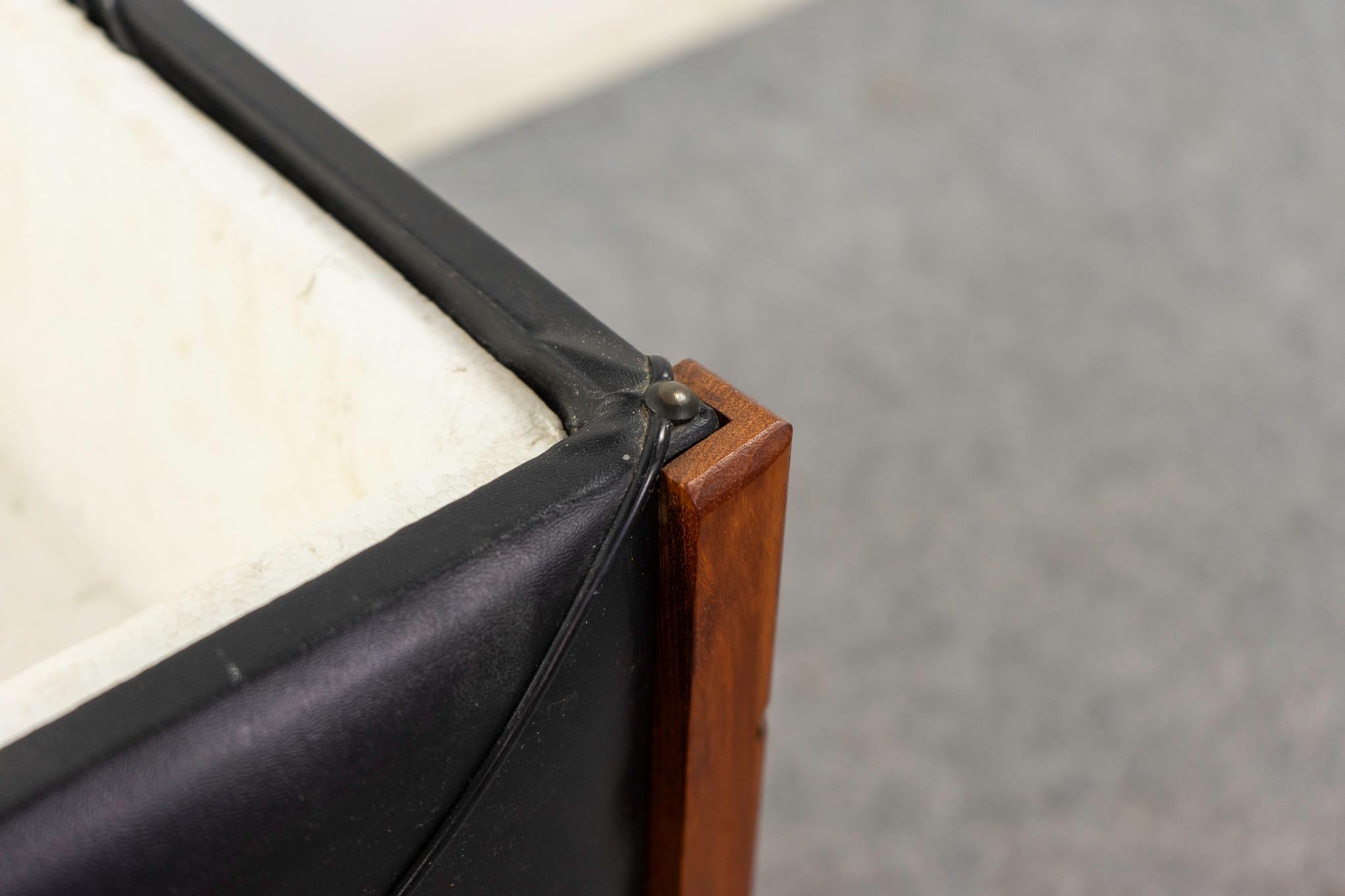 Mid-20th Century Danish Mid-Century Teak & Vinyl Planter For Sale