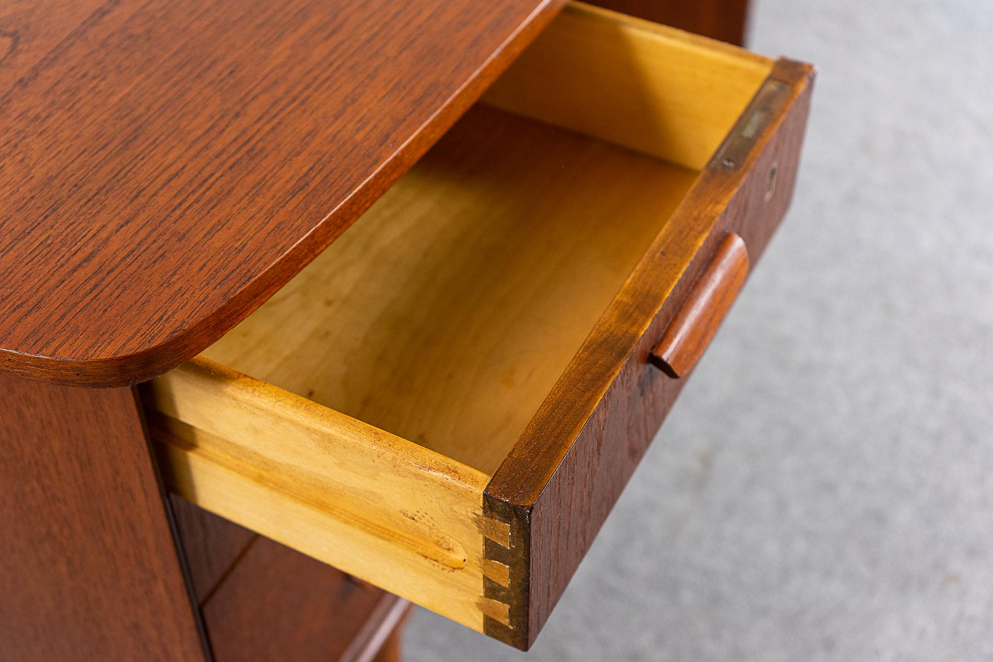 Danish Midcentury Teak Writing Desk In Good Condition In VANCOUVER, CA