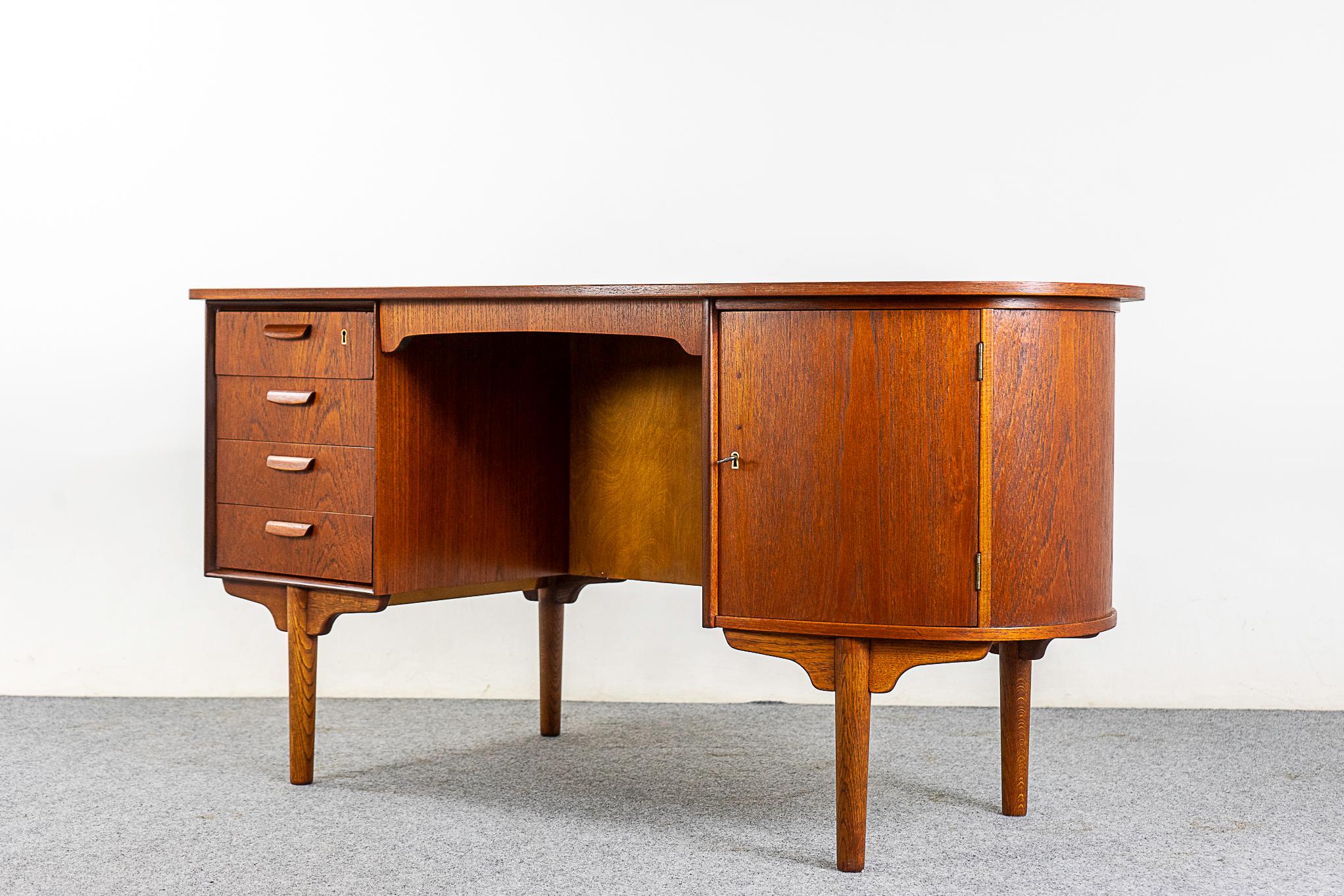 Danish Midcentury Teak Writing Desk 1