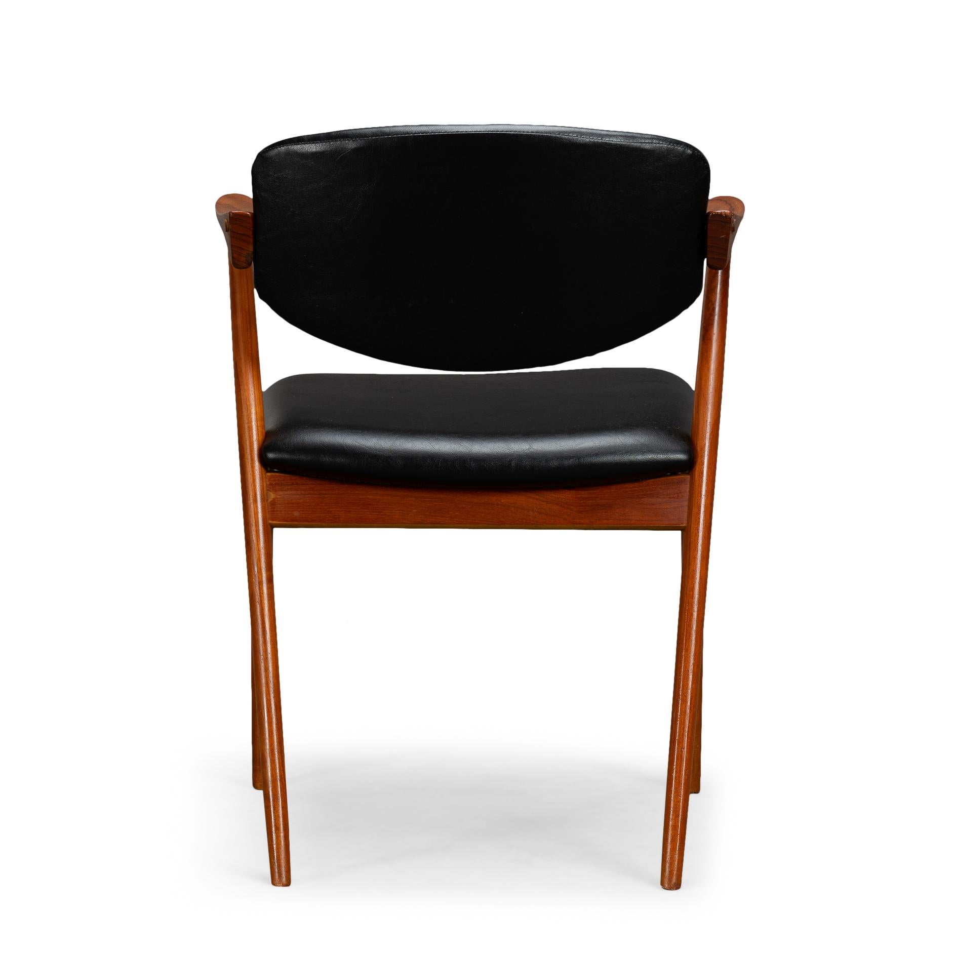 Metà XX secolo Sedia a Z danese di metà secolo in teak, modello 42, di Kai Kristiansen, anni '60 in vendita