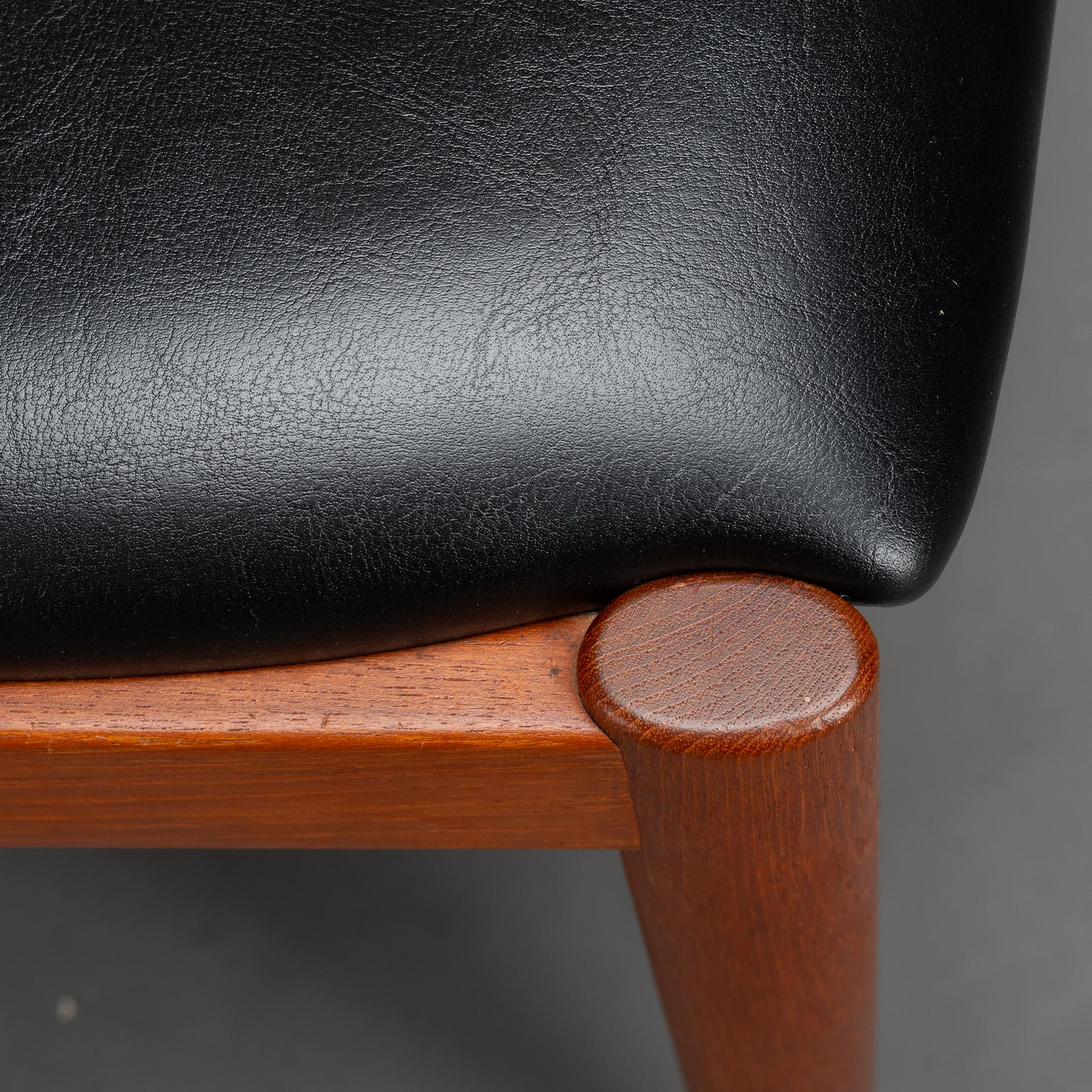 Sedia a Z danese di metà secolo in teak, modello 42, di Kai Kristiansen, 1960, set di 4 pezzi in vendita 8