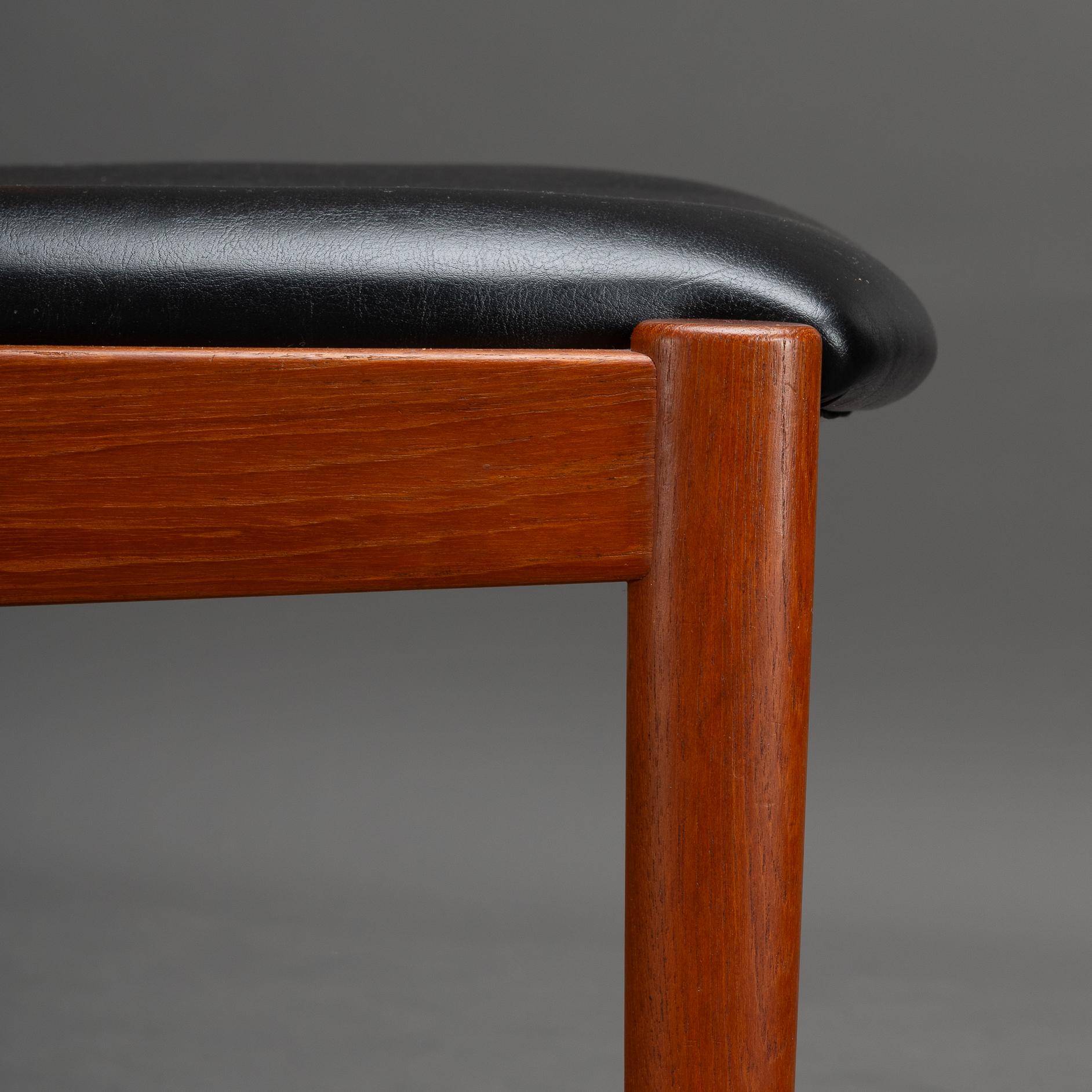 Sedia a Z danese di metà secolo in teak, modello 42, di Kai Kristiansen, 1960, set di 4 pezzi in vendita 10