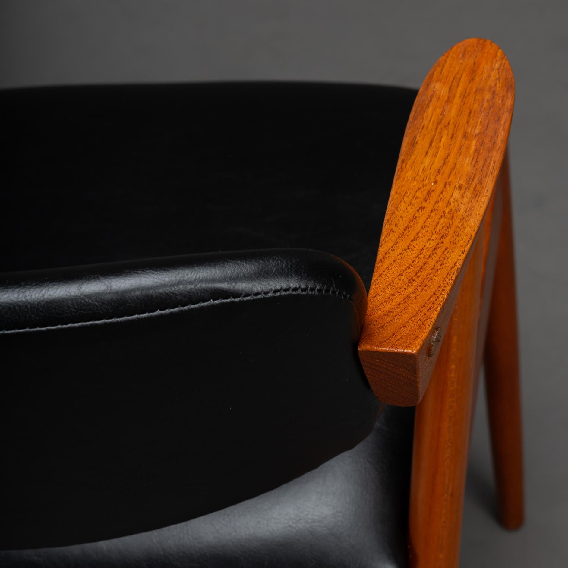 Sedia a Z danese di metà secolo in teak, modello 42, di Kai Kristiansen, 1960, set di 4 pezzi in vendita 11