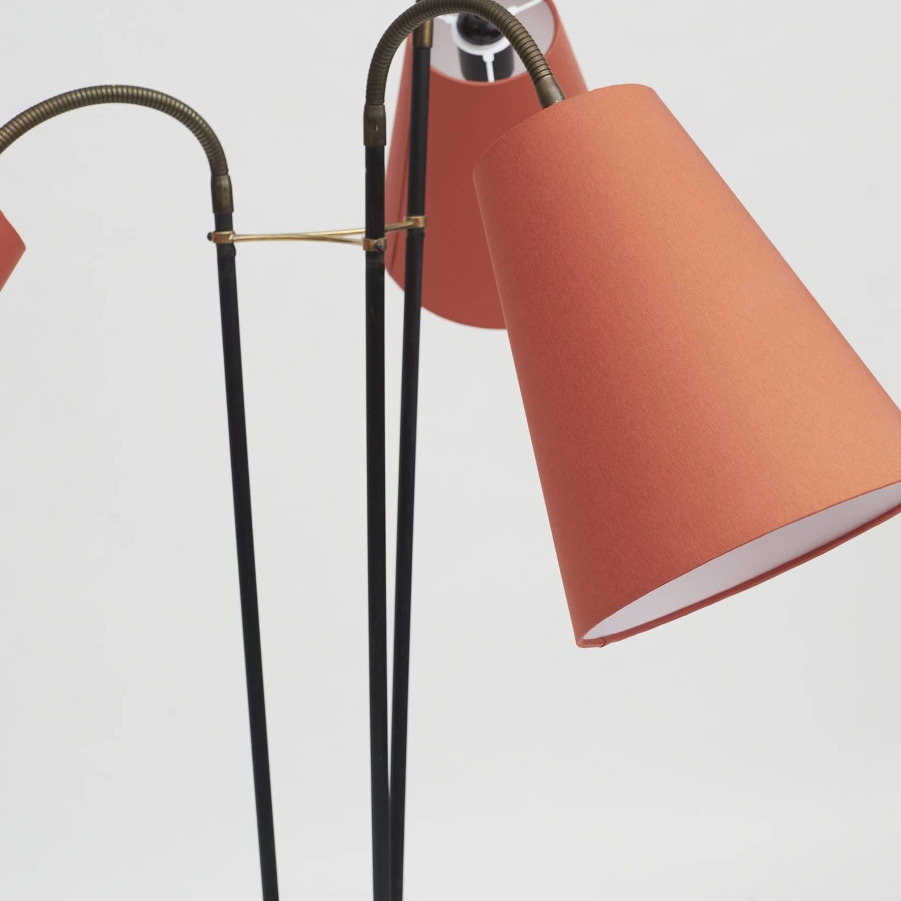 20th Century Danish Mid-Century Three-Arm Floor Lamp