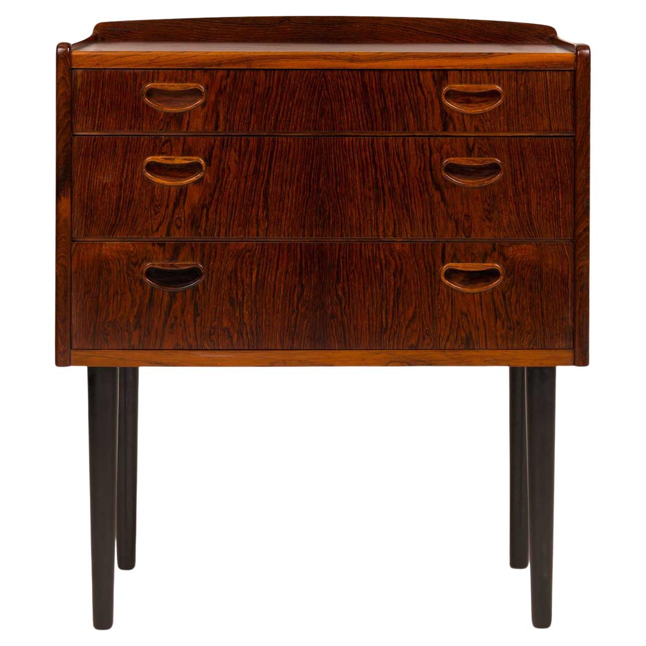 Danish Mid-Century Three-Drawer Rosewood Chest 1960s