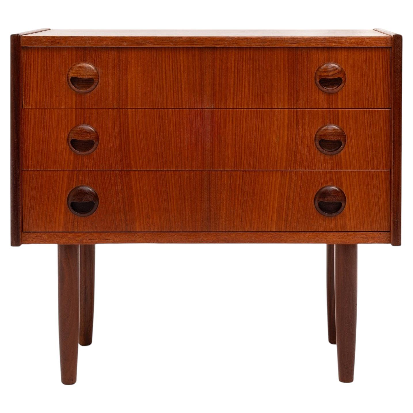 Danish Mid-Century Three-Drawer Teak Chest / Nightstand 1960s