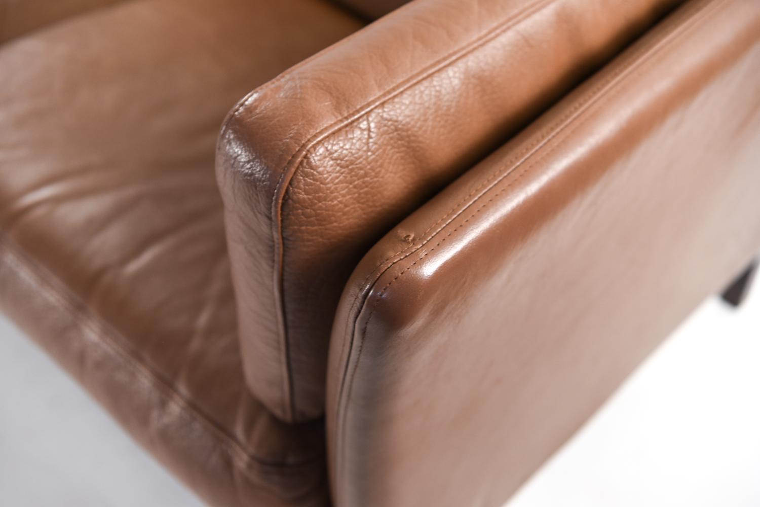 Danish Midcentury Three-Seat Leather Sofa by Mogens Hansen 5
