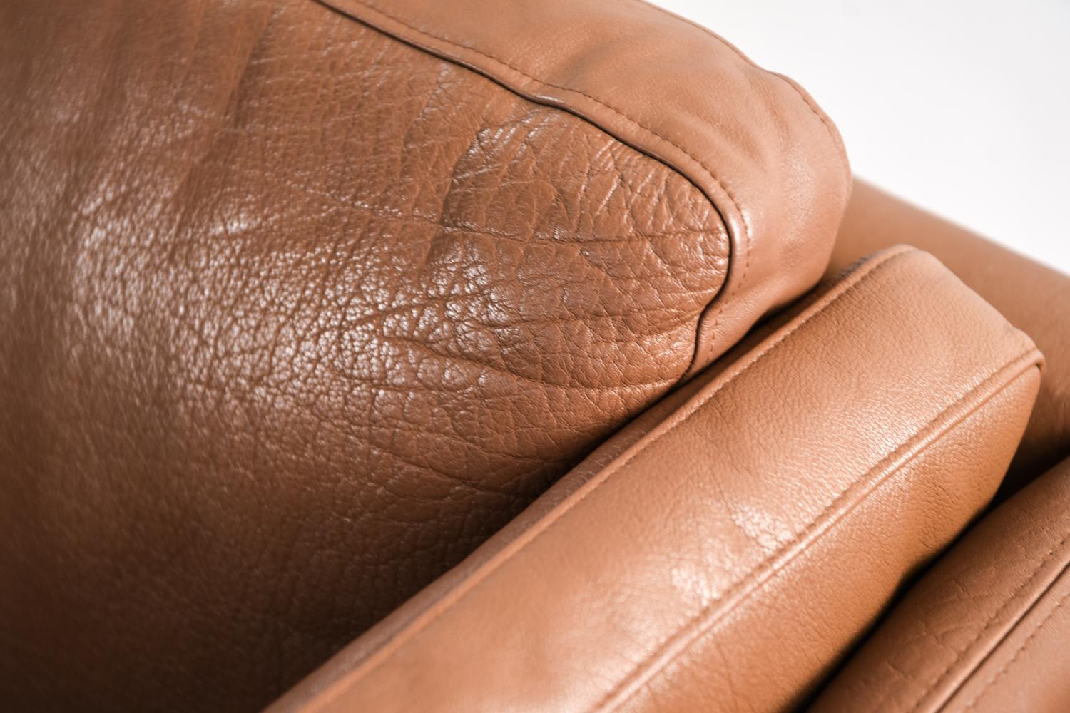 Danish Midcentury Three-Seat Leather Sofa by Mogens Hansen 4