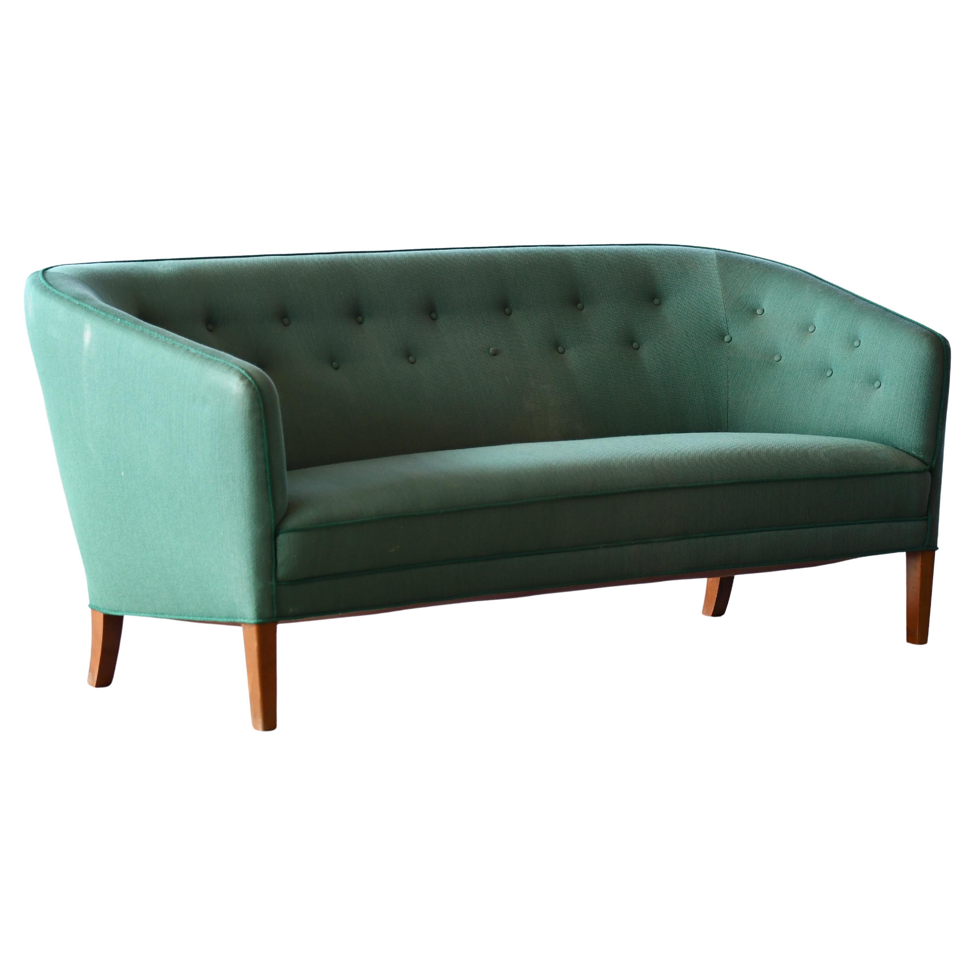 Danish Mid-Century Three-Seat Sofa by Ludvig Pontoppidan, circa 1950