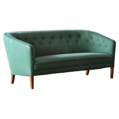 Vintage Danish Mid-Century Three-Seat Sofa by Ludvig Pontoppidan, circa 1950