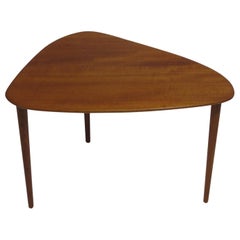 Danish Mid-Century Triangle Side Table of Teak