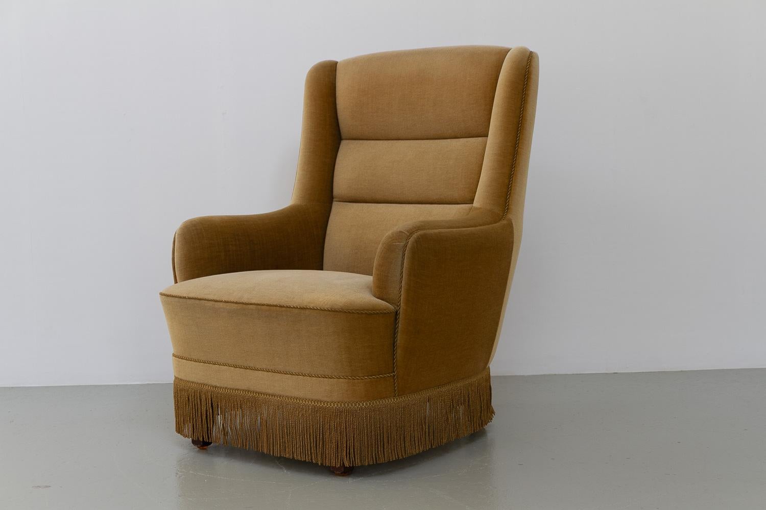 Chaise longue danoise en velours du milieu du siècle, années 1960. en vente 6