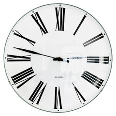 Retro Danish Midcentury Wall Clock by Arne Jacobsen Model Roman