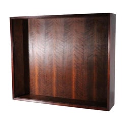 Danish Mid Century Wall Hanging Cabinet with Sliding Mirrored Doors, circa 1950s