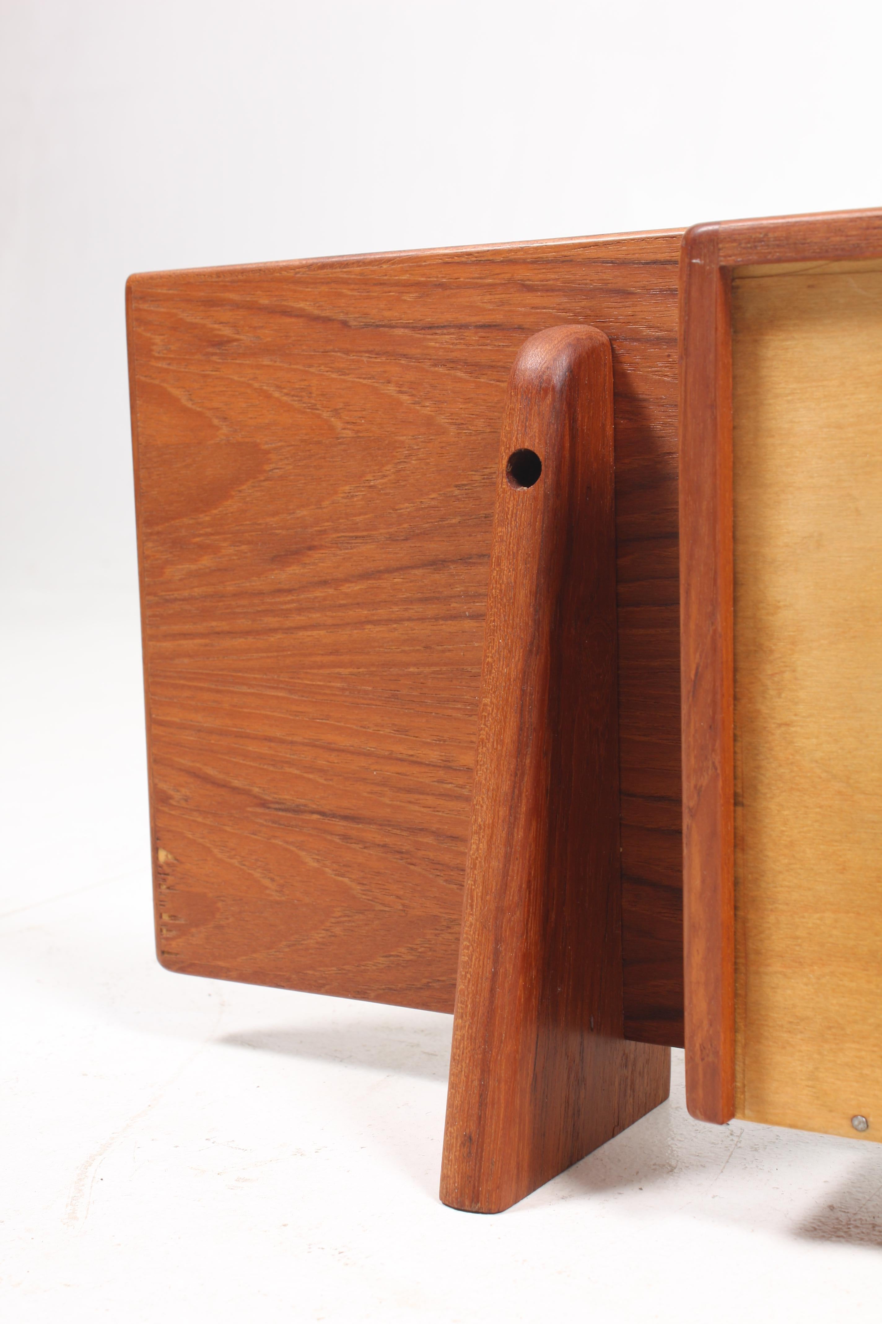 Danish Midcentury Wall-Mounted Console in Teak by Kai Kristiansen 4