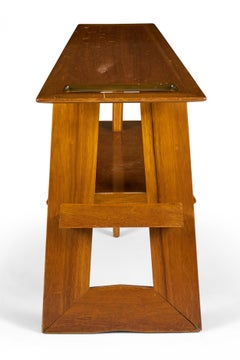 Danish Mid-Century Walnut Wedge Magazine Table (manner of Jens Risom)