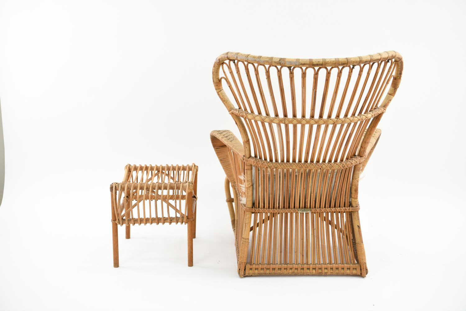 Danish Midcentury Wengler Lounge Chair and Ottoman 3