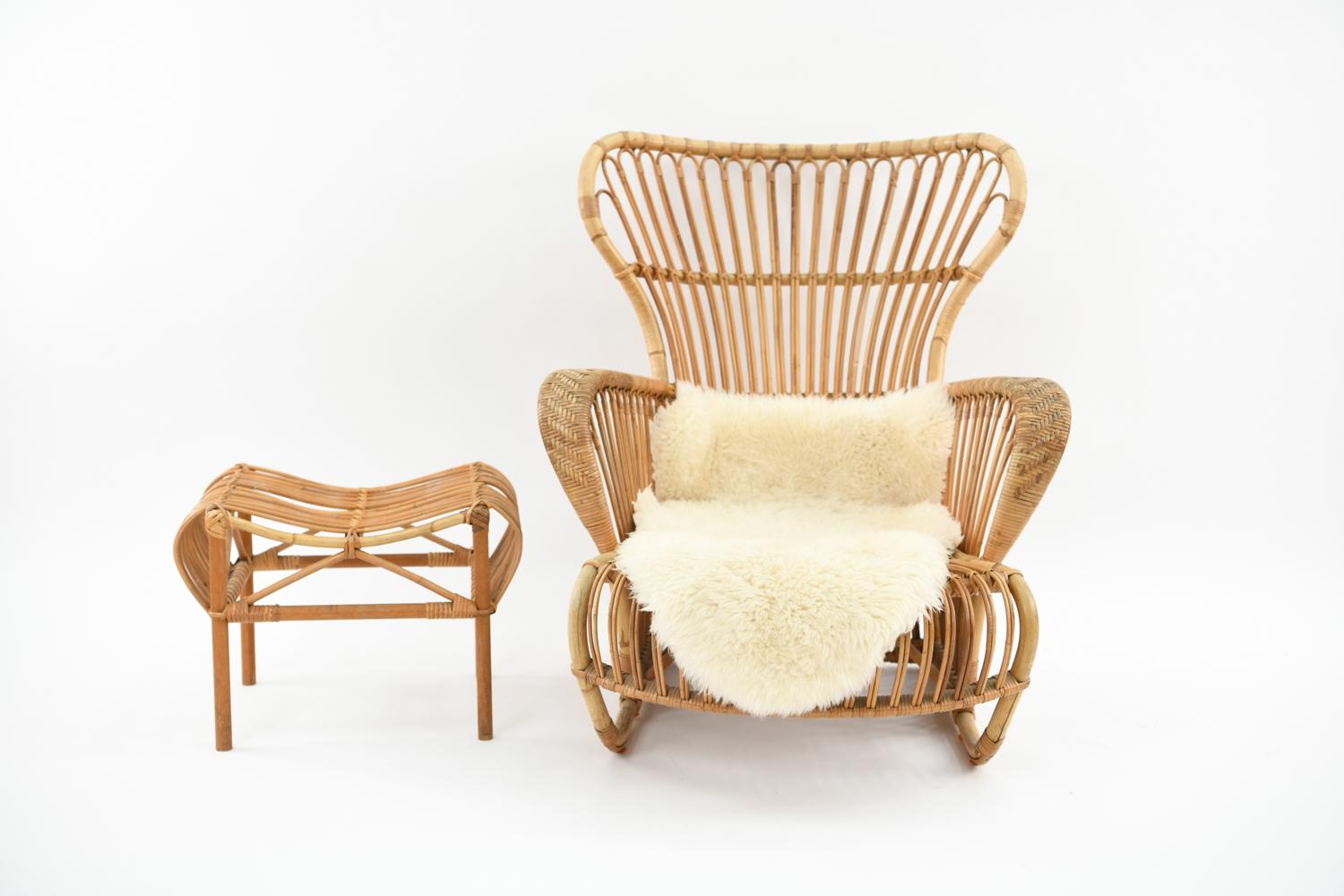Danish Midcentury Wengler Lounge Chair and Ottoman 1