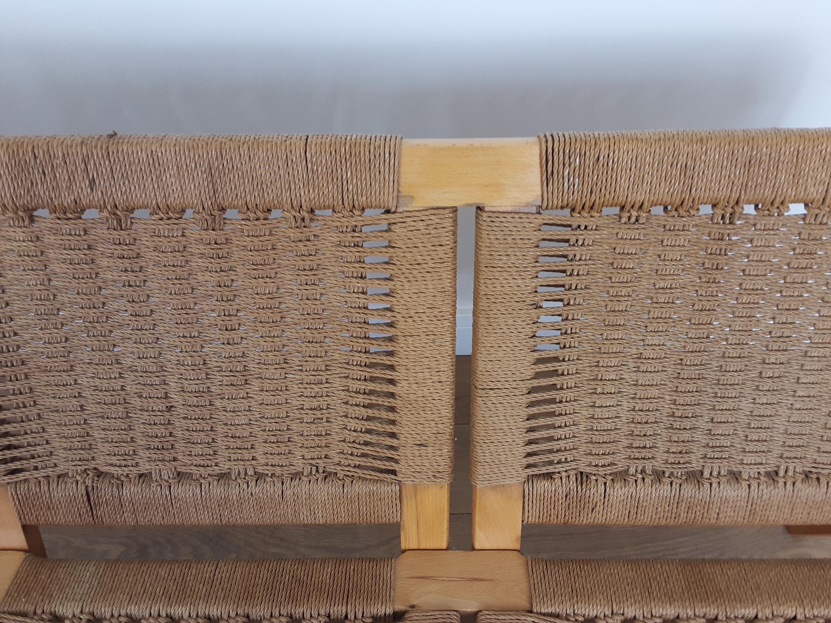 Danish Midcentury Wicker Lounge Suite with Tilt Back Armchairs For Sale 4