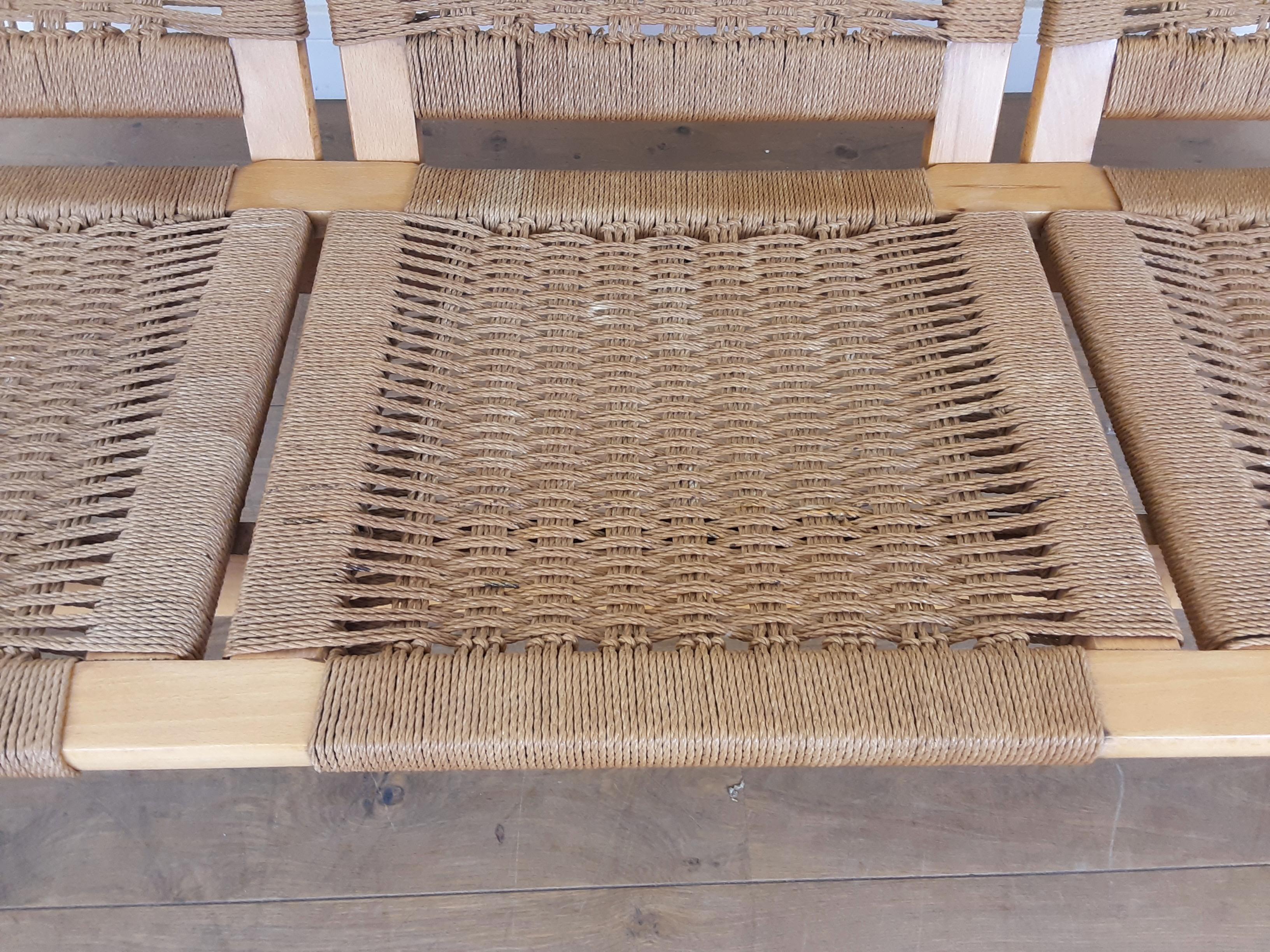 20th Century Danish Midcentury Wicker Lounge Suite with Tilt Back Armchairs For Sale