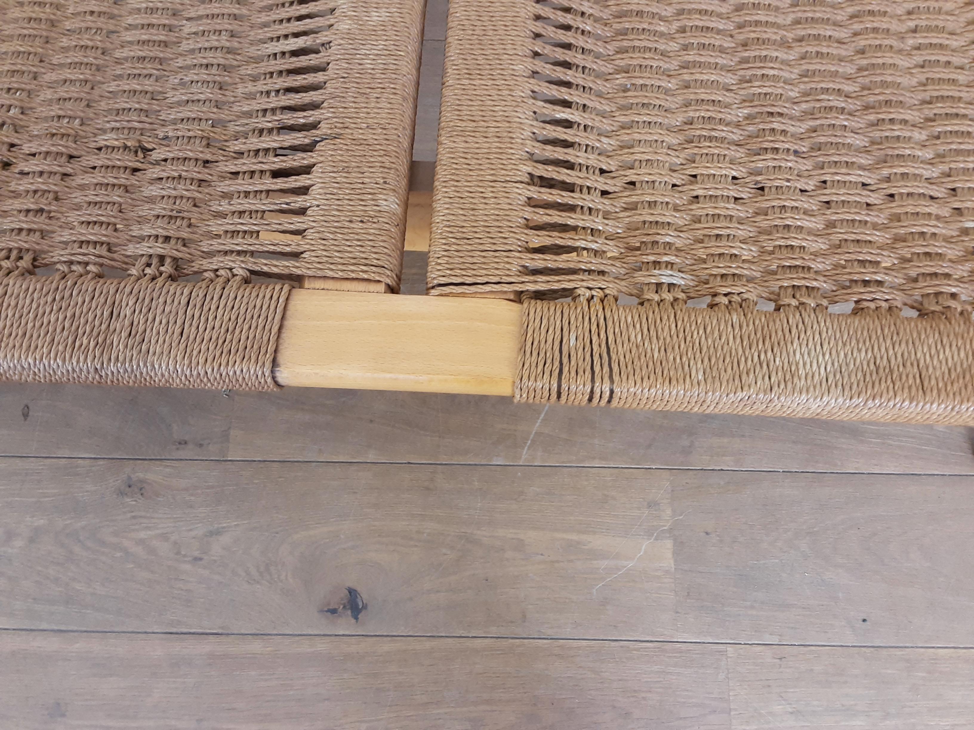 Danish Midcentury Wicker Lounge Suite with Tilt Back Armchairs For Sale 1