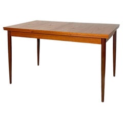 Danish Mid Century Wooden Dining Table with Side Extensions by Lubke, 1960s