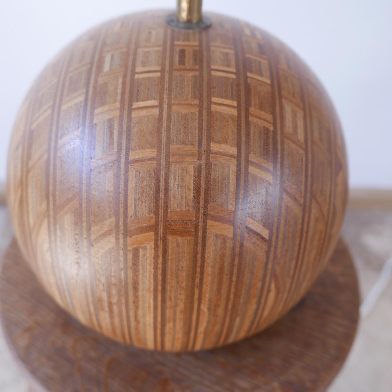 Danish Midcentury Wooden Globe Table Lamp by Dyrlund For Sale 2