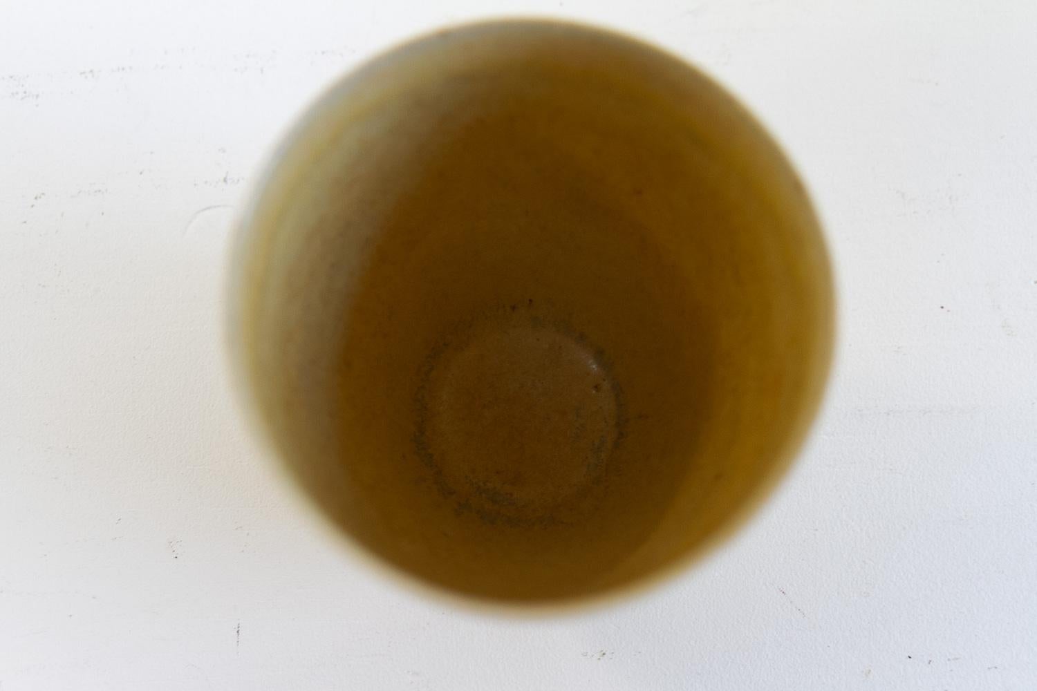 Metà XX secolo Vaso danese di metà secolo in gres giallo di Saxbo, anni '60. in vendita