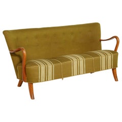 Danish Midcentury 1940s Sofa with Open Armrests by Alfred Christensen