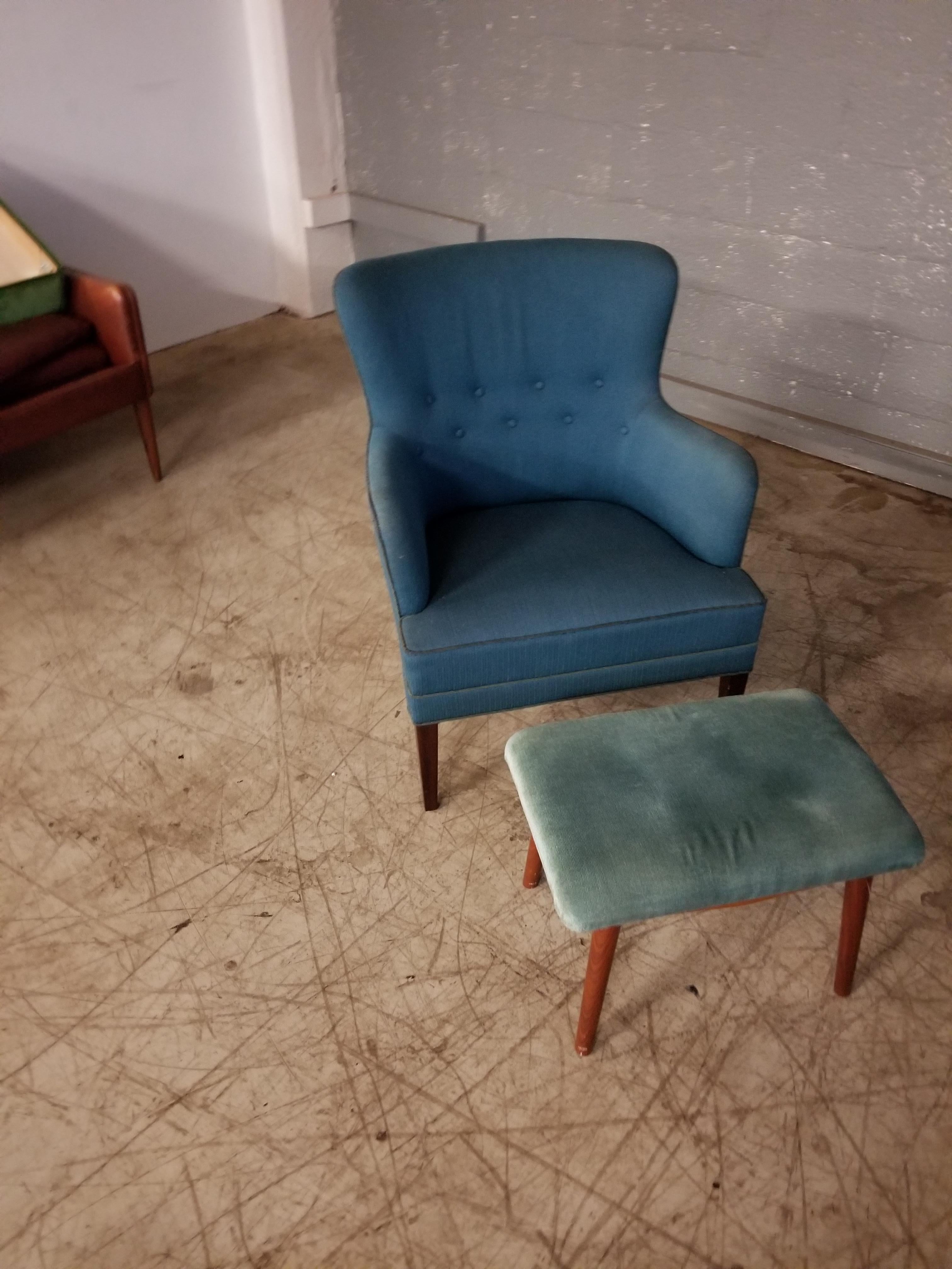 Scandinavian Modern Danish Midcentury 1950's Footstool