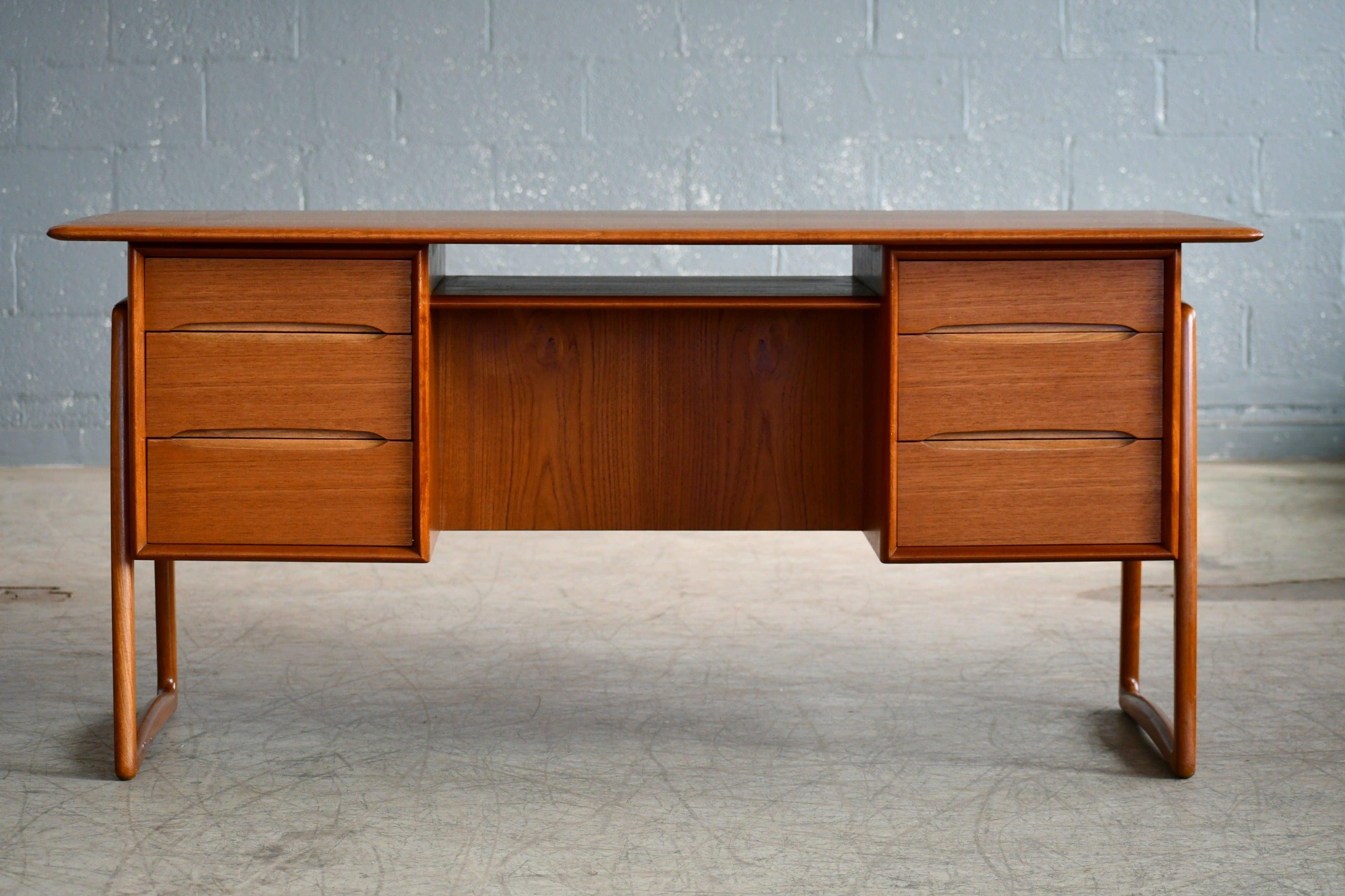Mid-Century Modern Danish Midcentury 1950s Teak Desk Model Boomerang by Svend Aage Madsen