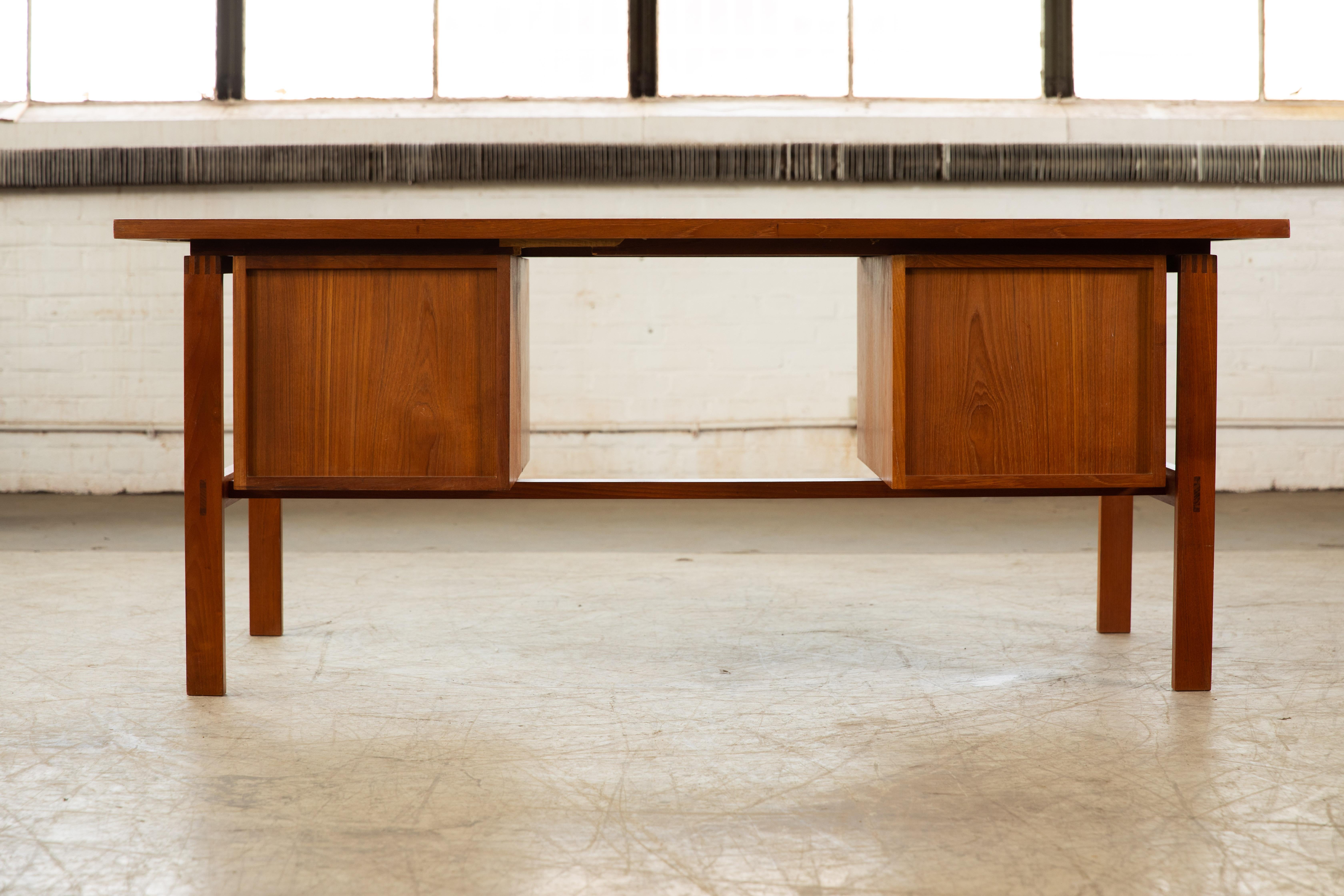 Mid-20th Century Danish Midcentury 1960s Executive Teak Desk by Svend Aage Madsen