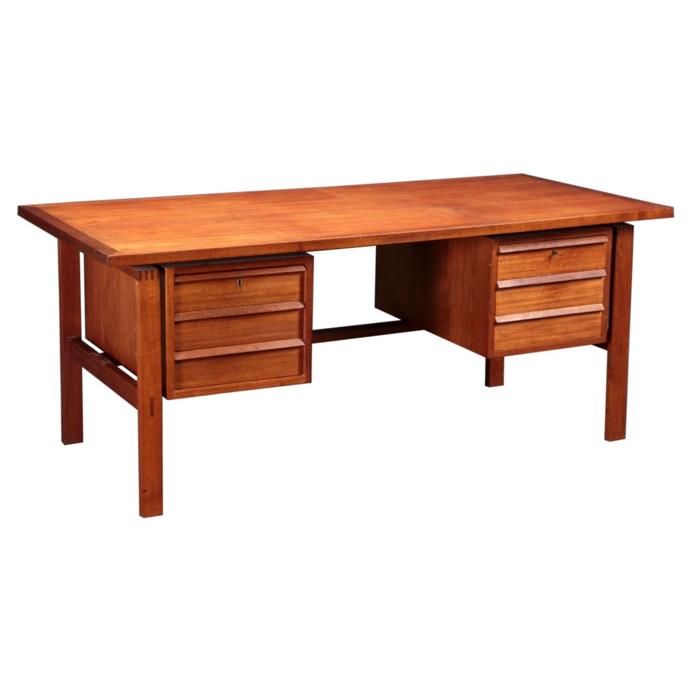 Danish Midcentury 1960s Executive Teak Desk by Svend Aage Madsen