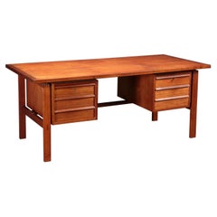 Danish Midcentury 1960s Executive Teak Desk by Svend Aage Madsen