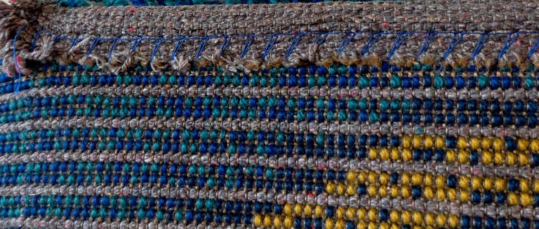 Blue Danish Midcentury Rya Rug by EGE Taepper in Abstract Shag Pile at ...