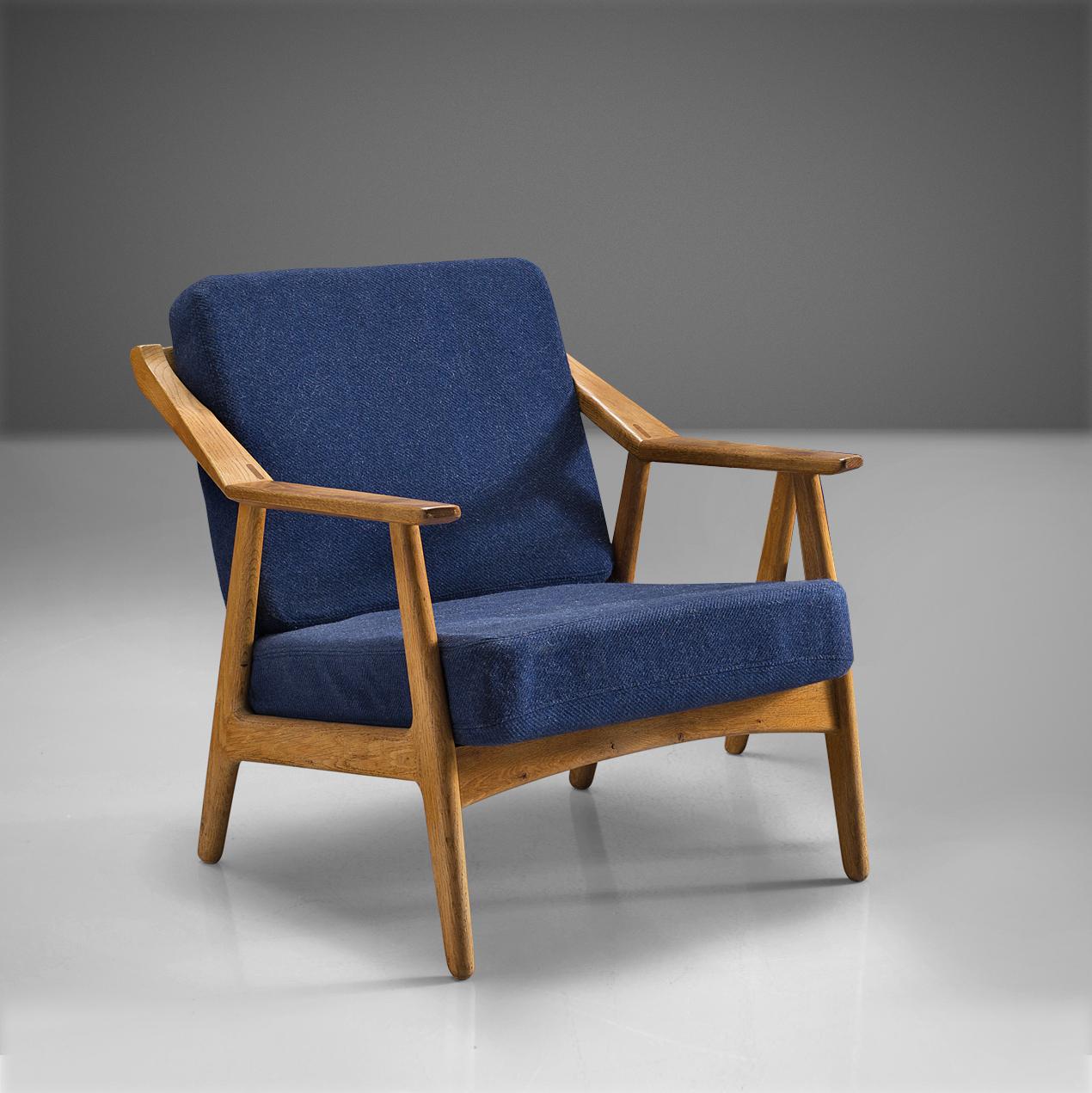 Mid-Century Modern Danish Midcentury Armchair in Solid Oak  For Sale