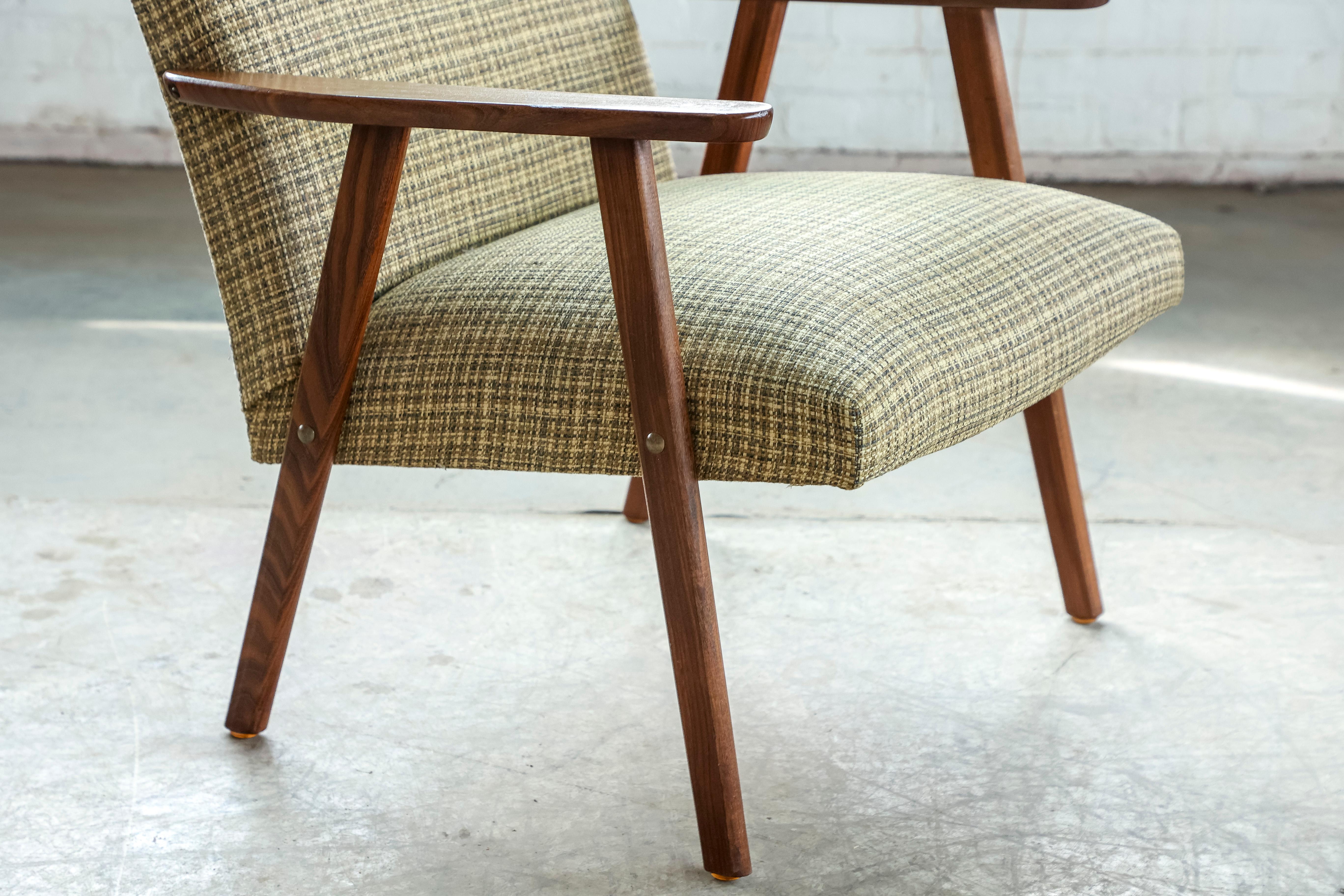Mid-Century Modern Danish Midcentury Arne Vodder Style Easy Chairs in Teak 1960s For Sale
