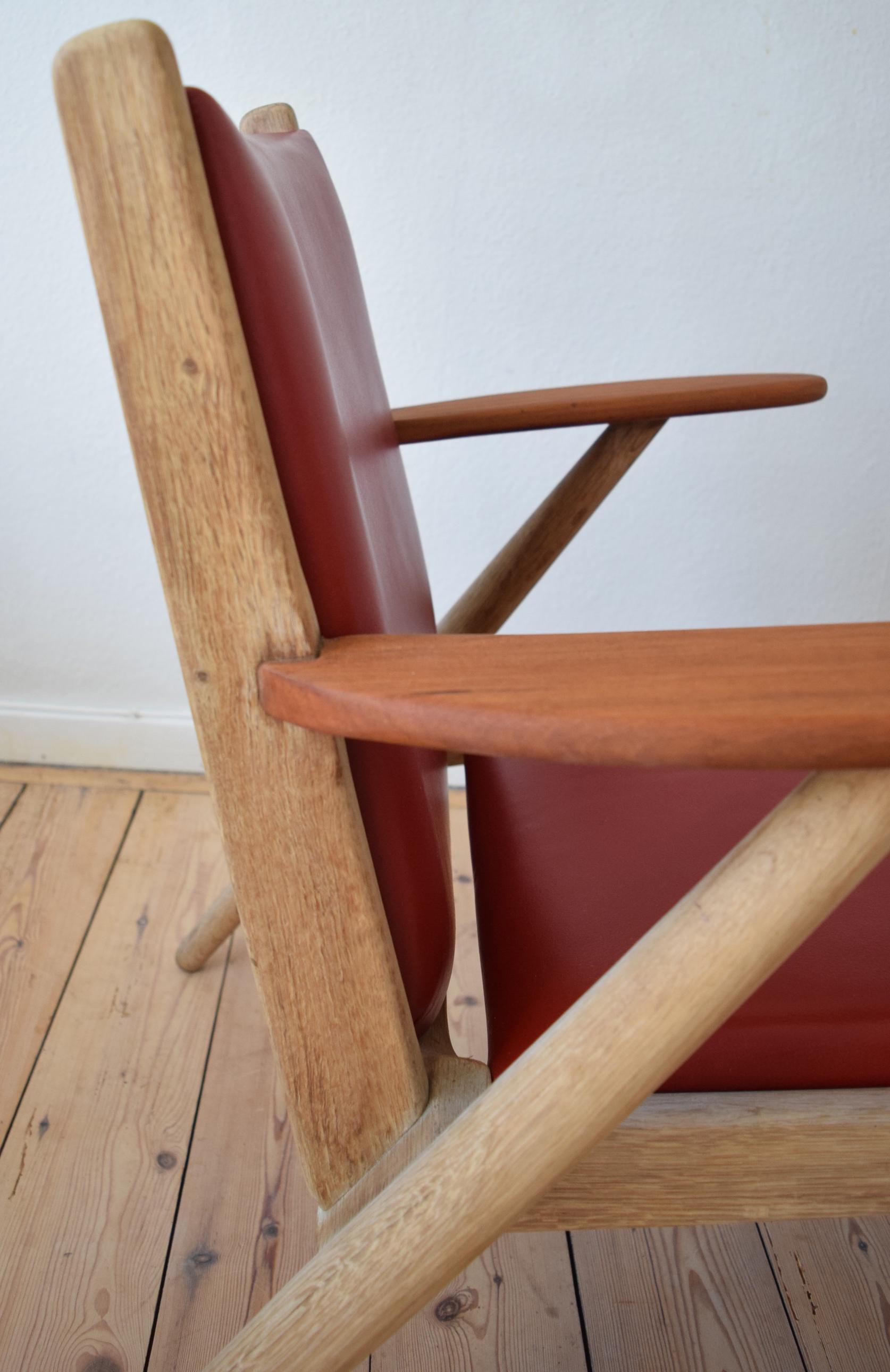 Danish Midcentury Arne Wahl Iversen Nr.14 Lounge Chair, 1955 4