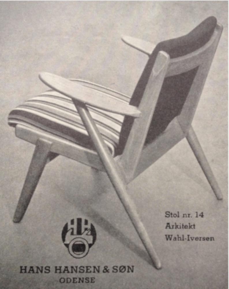 Danish Midcentury Arne Wahl Iversen Nr.14 Lounge Chair, 1955 6