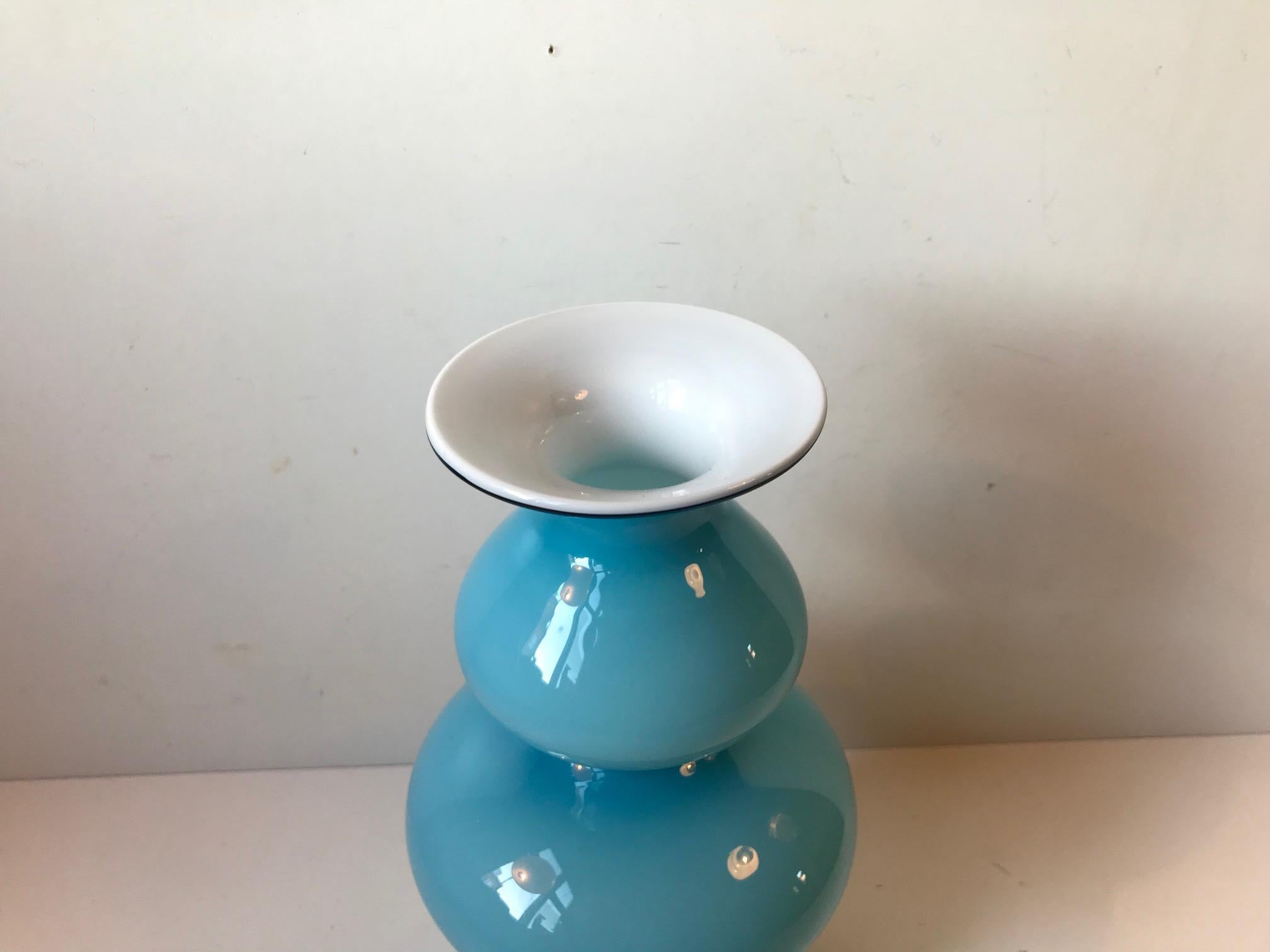Mid-Century Modern Danish Midcentury Baby Blue 'Carnaby' Vase by Per Lütken for Holmegaard, 1960s