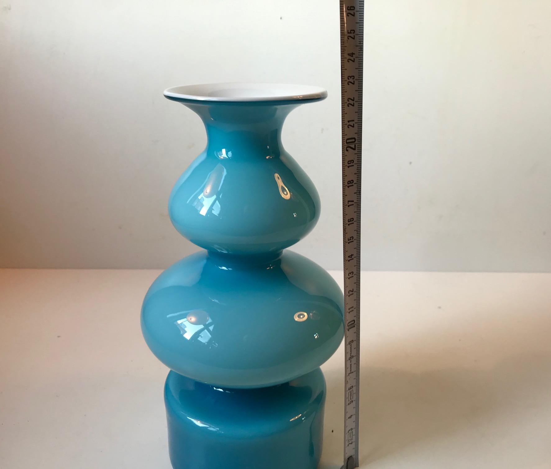 Danish Midcentury Baby Blue 'Carnaby' Vase by Per Lütken for Holmegaard, 1960s In Good Condition In Esbjerg, DK