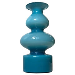 Vintage Danish Midcentury Baby Blue 'Carnaby' Vase by Per Lütken for Holmegaard, 1960s