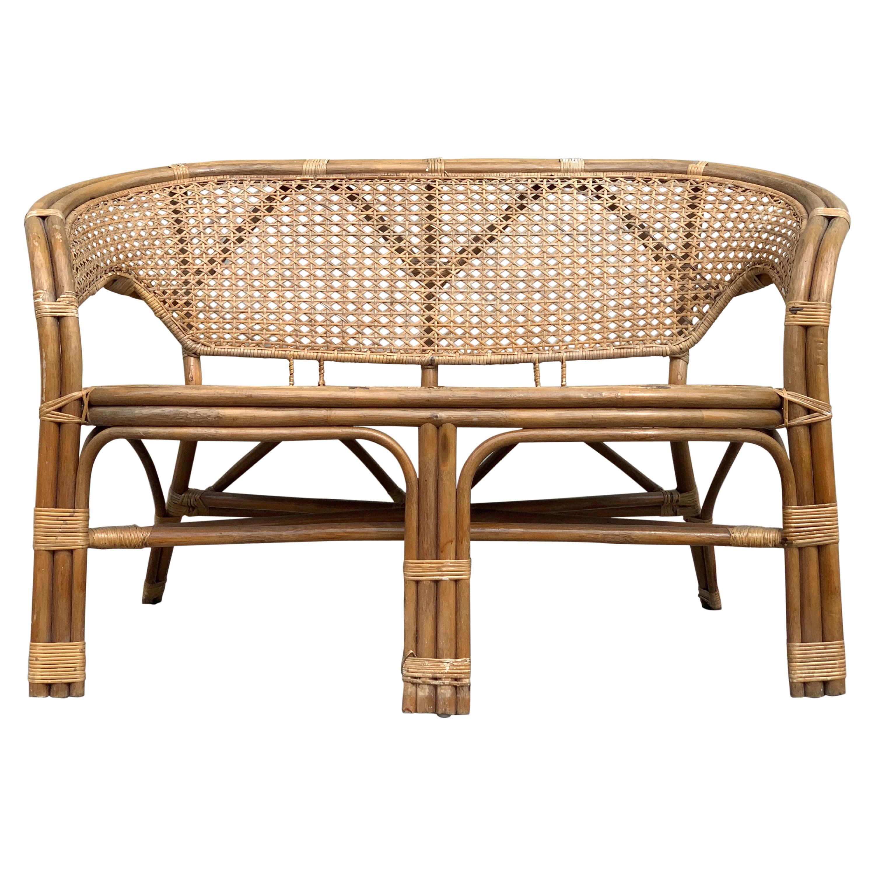 Danish Midcentury Bamboo Sofa, 1960s For Sale 1