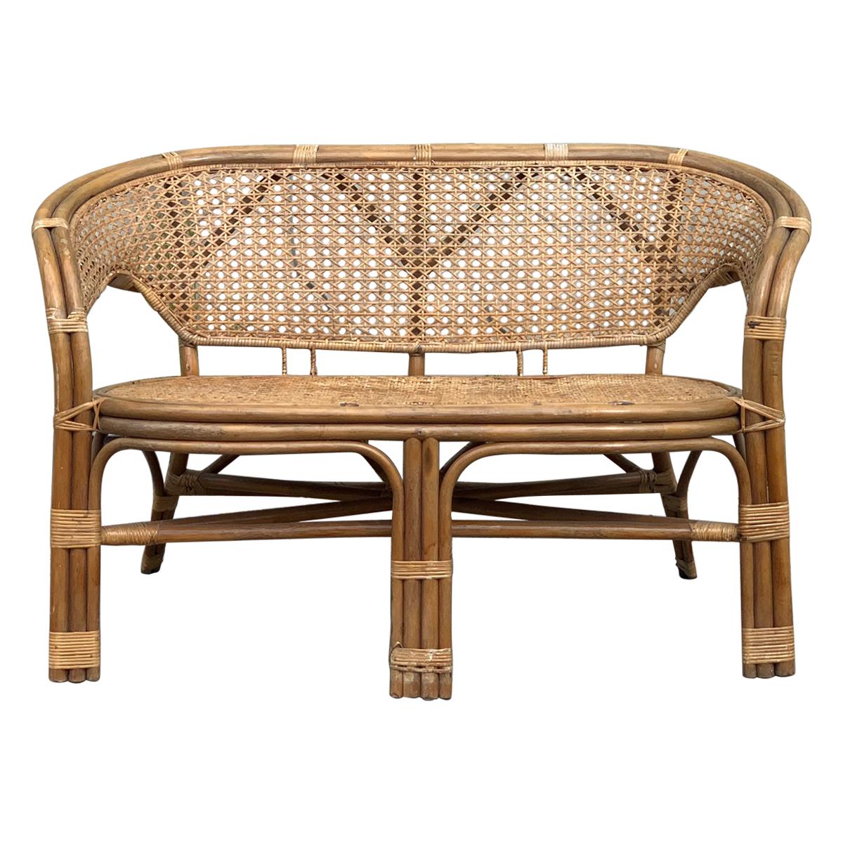 Danish Midcentury Bamboo Sofa, 1960s For Sale