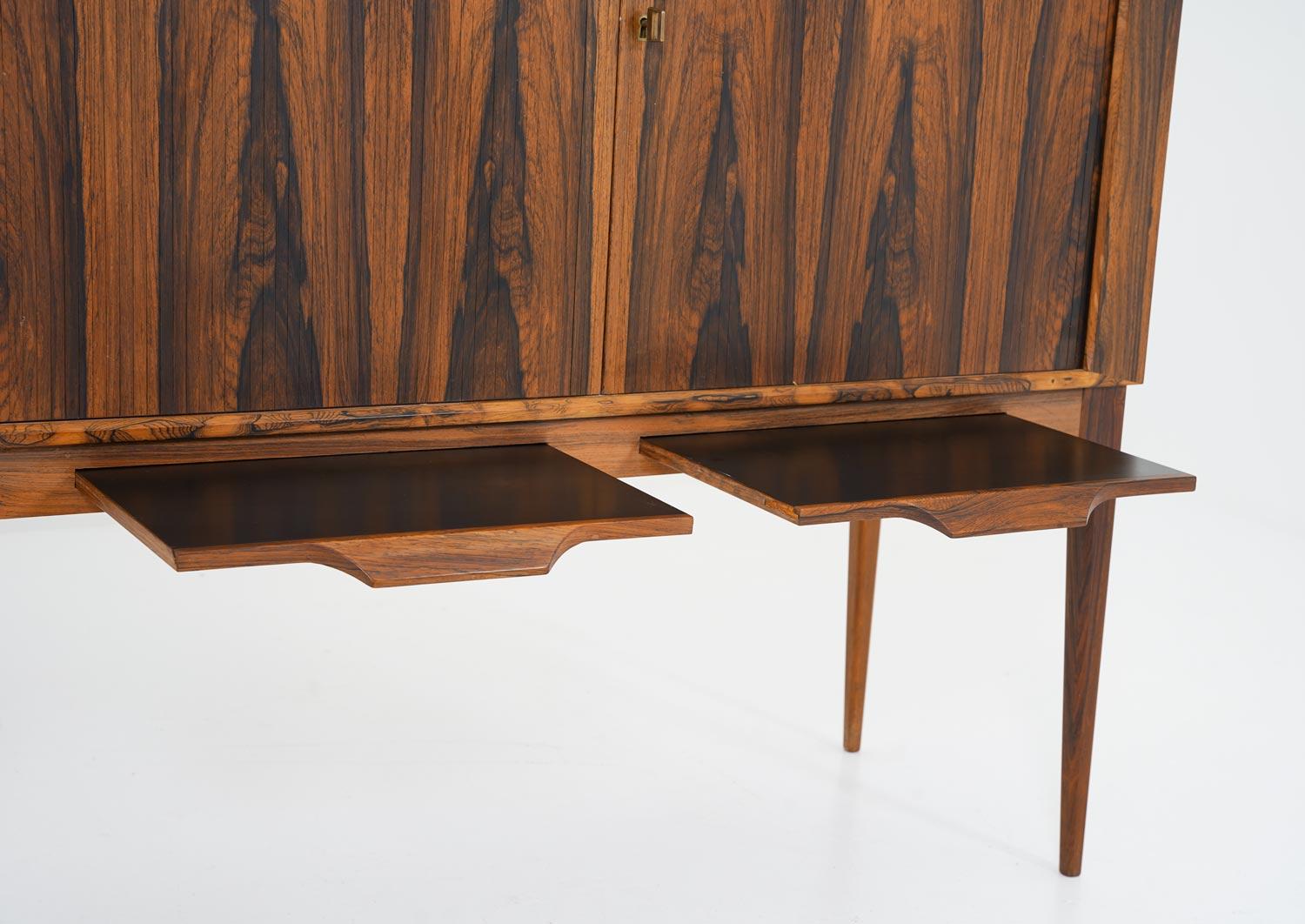 Swedish Danish Mid-Century Bar Cabinet in Rosewood by Kurt Østervig For Sale