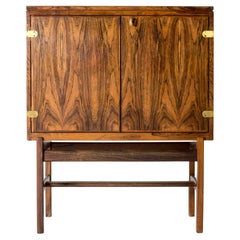 Danish Midcentury Bar Cabinet with Lighting by Svend Langkilde, 1960s