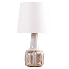 Danish Midcentury Beige Ceramic Table Lamp by Einar Johansen for Søholm, 1960s
